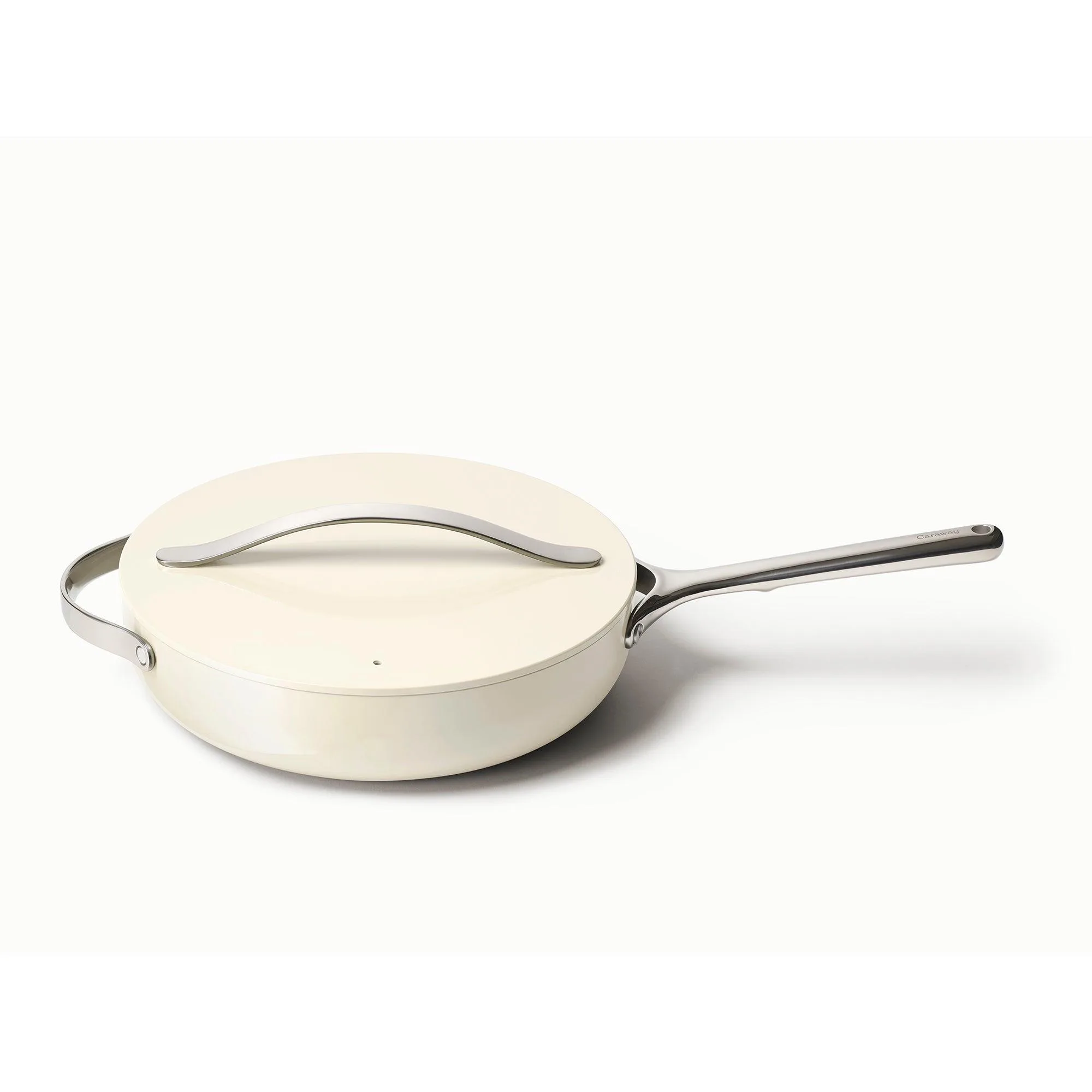 Caraway 4.5Qt Nonstick Ceramic Saute Pan W/ Lid Cream