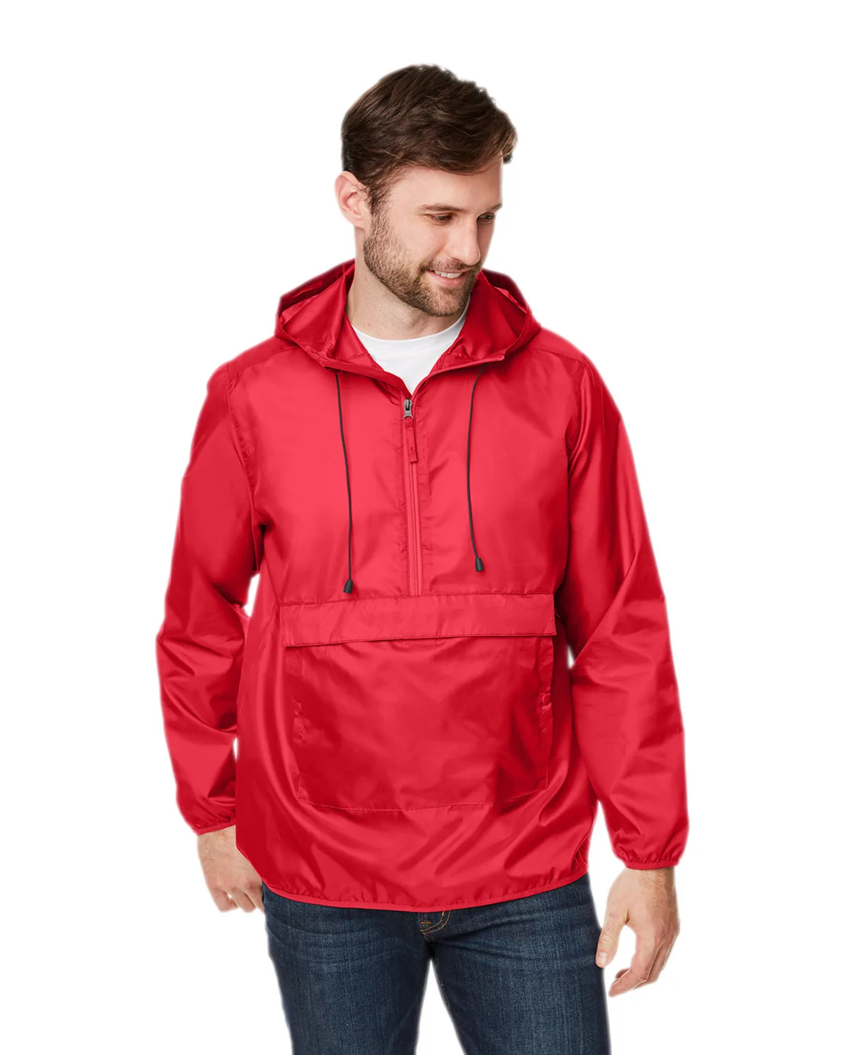 Team 365 Unisex Zone Protect Packable Anorak Jacket view 4