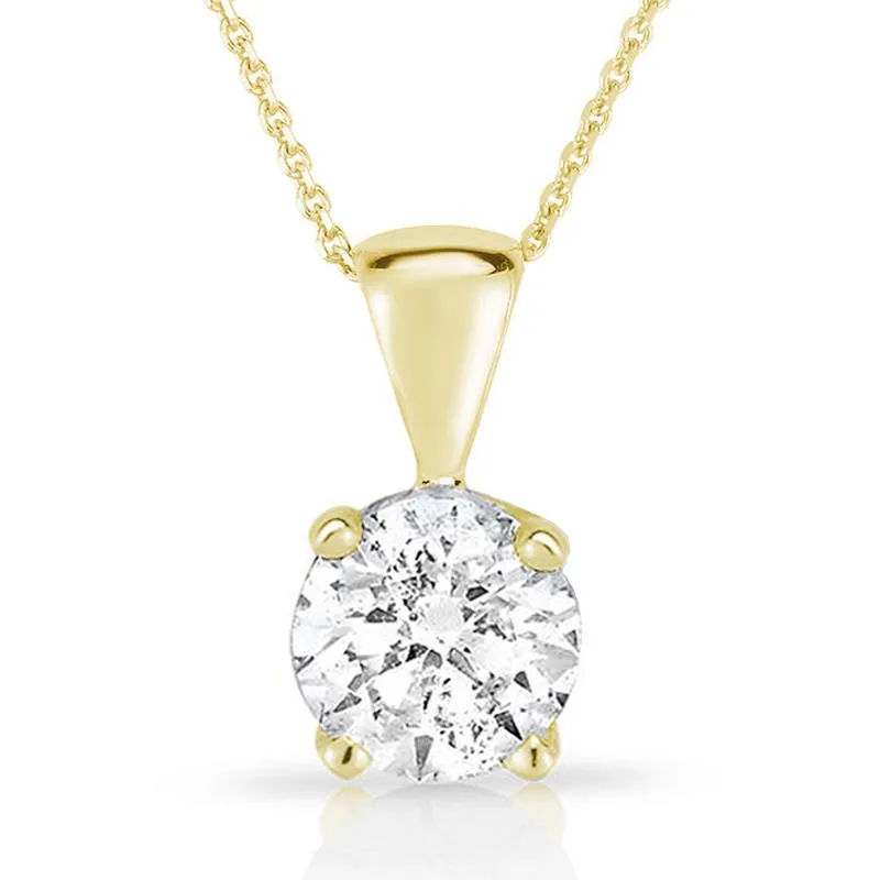 Jilco Inc Yellow Gold Diamond Necklace - 0.75 Ct