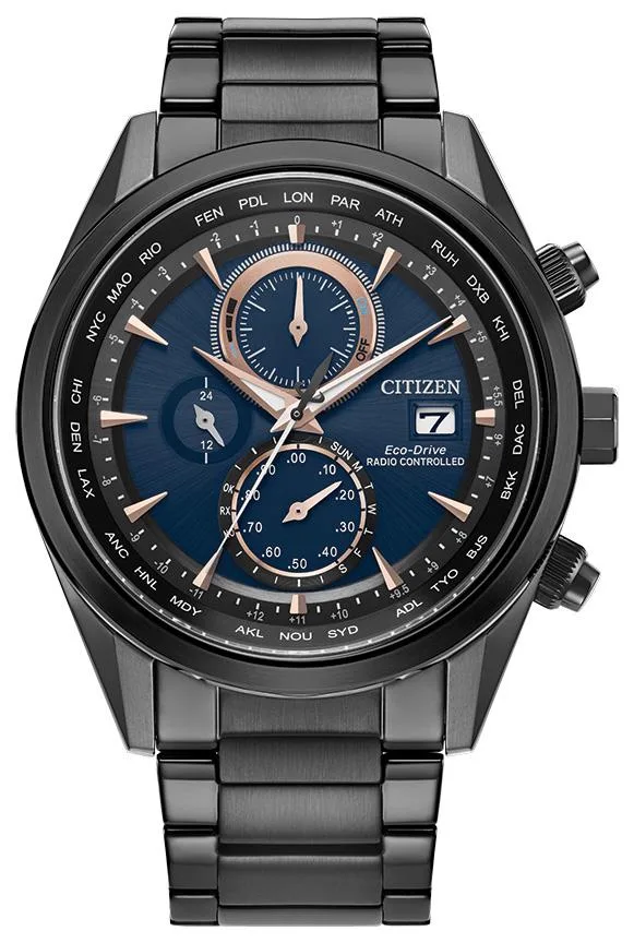 Citizen Watch Men's Sport Luxury Radio Control Stainless Steel Bracelet Watch Blue Dial