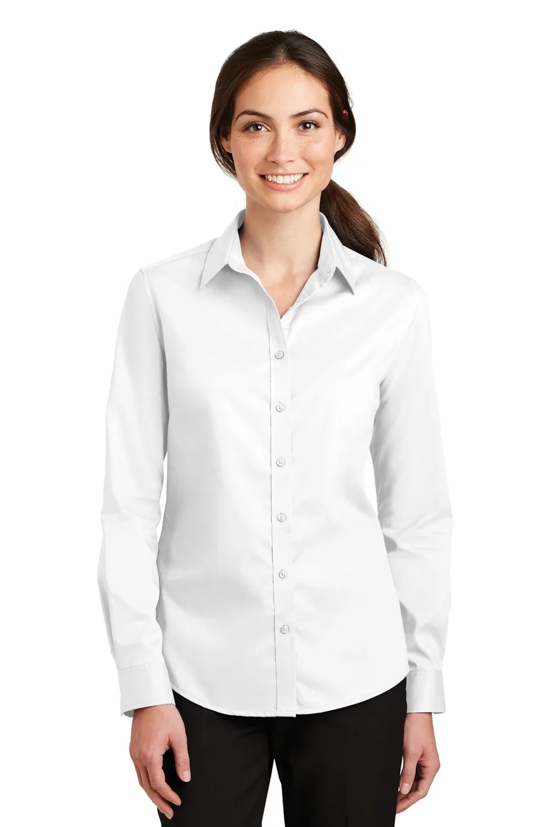 Port Authority® Women's SuperPro™ Twill Shirt. view 6