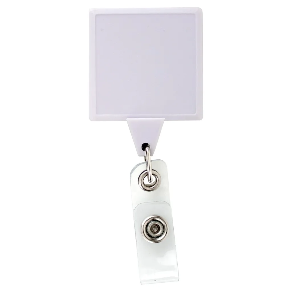 Jumbo Square Retractable Badge Reel, solid color view 2