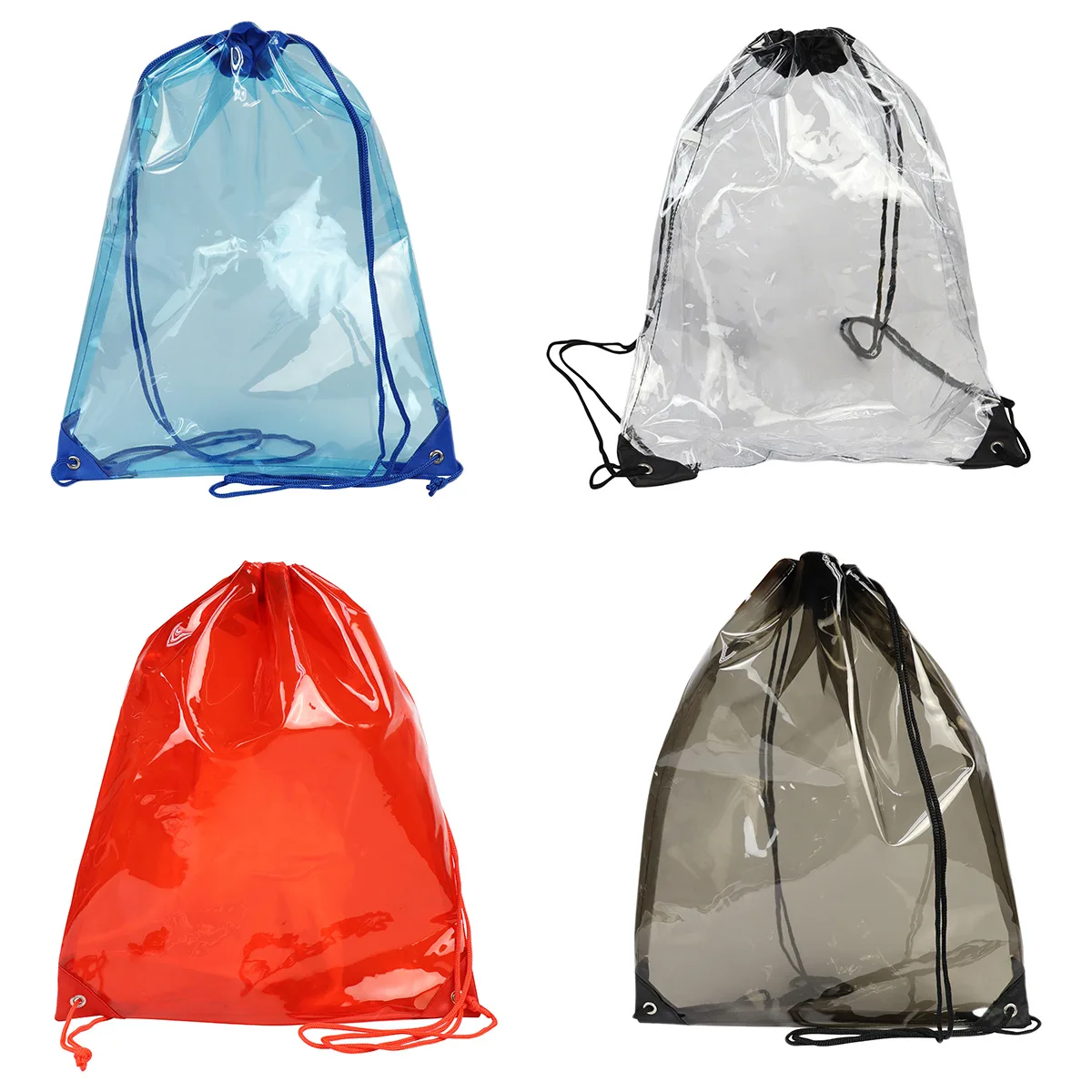 Diamond Clear TPU Drawstring Backpack view 2