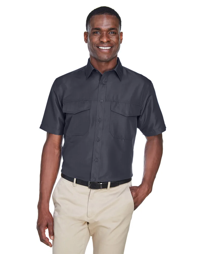 Harriton Men's Key West Short-Sleeve Performance Staff Shirt view 3