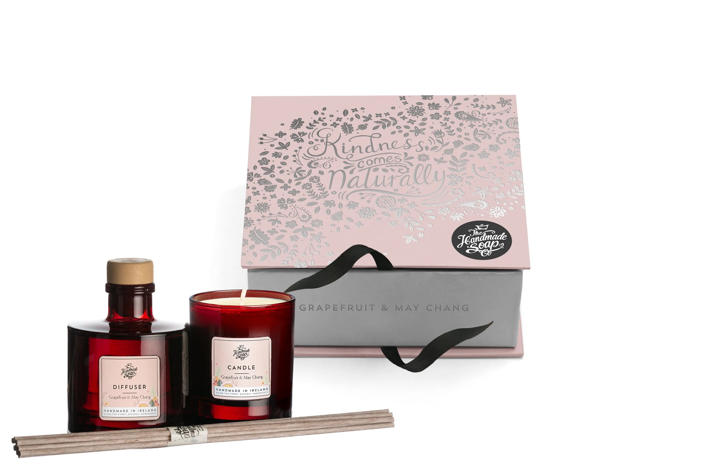 The Handmade Soap Co Candle And Diffuser Set - Grapefruit And May Chang