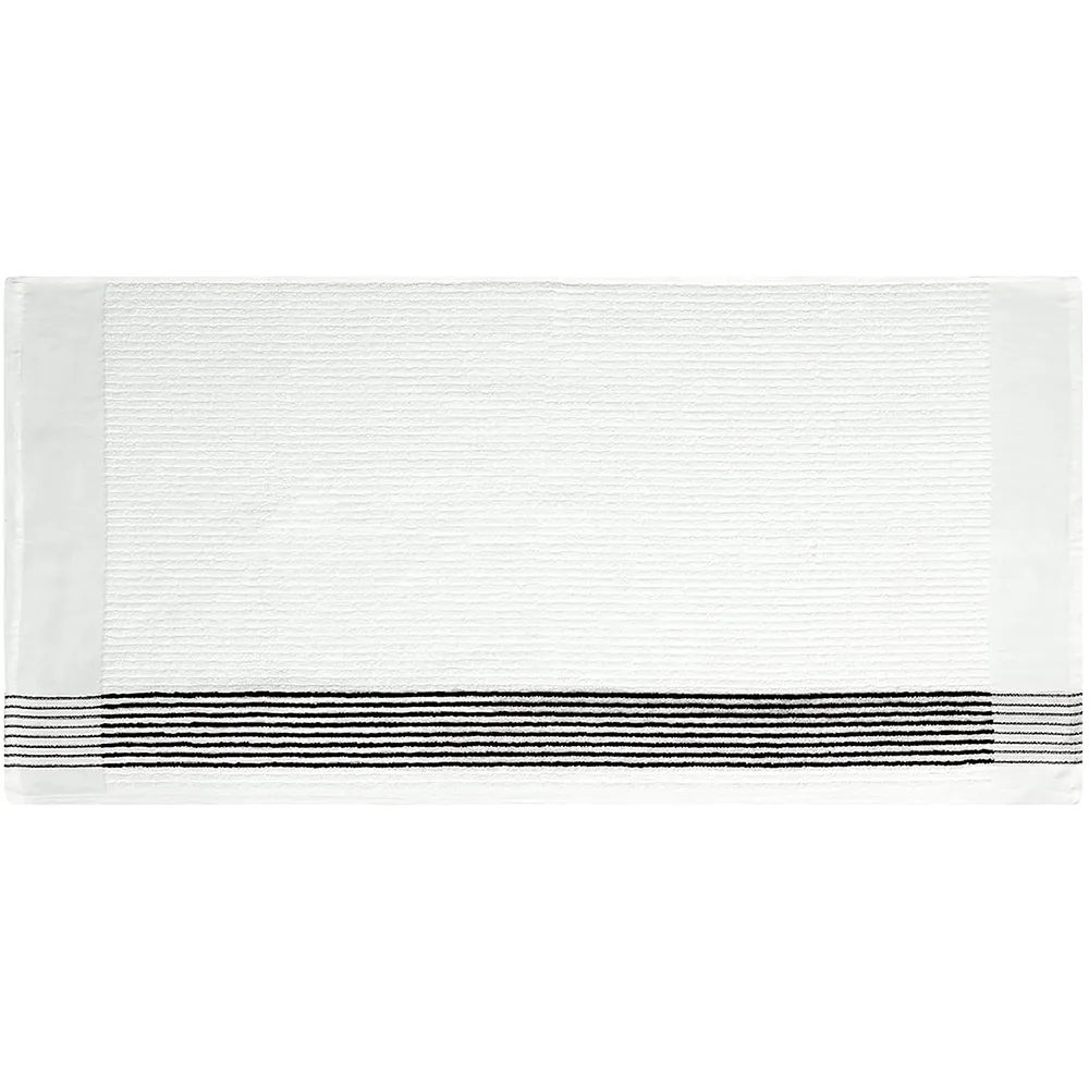 White Caddy Towel w/Black Stripes view 2