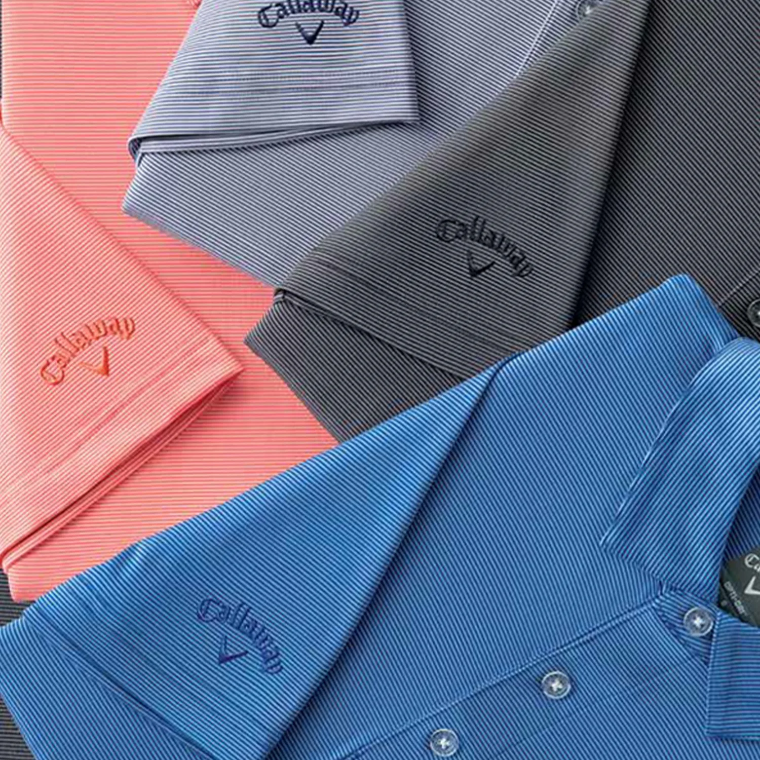 Callaway® Moisture Wicking Fine Line Stripe Men's Polo Shirt with Custom Logo view 6