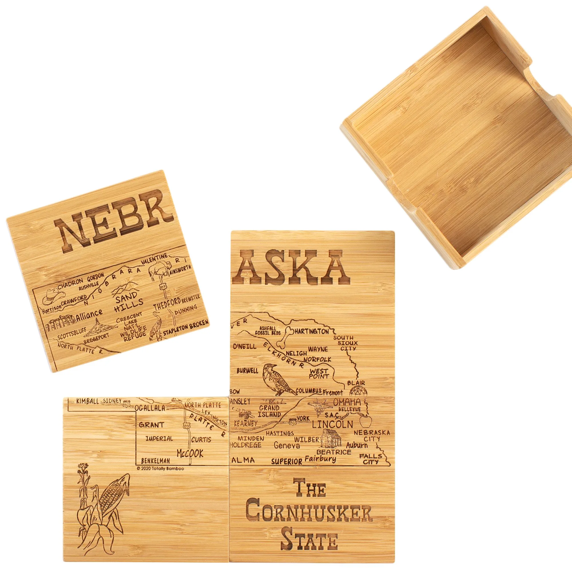 Nebraska Puzzle Coaster Set view 6