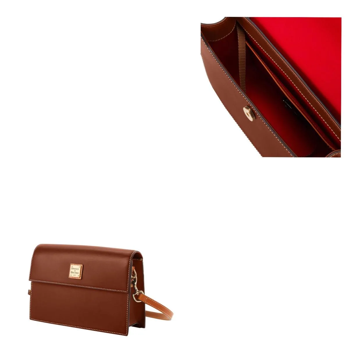 Dooney & Bourke Natural Wexford East/West Flap Shoulder Bag