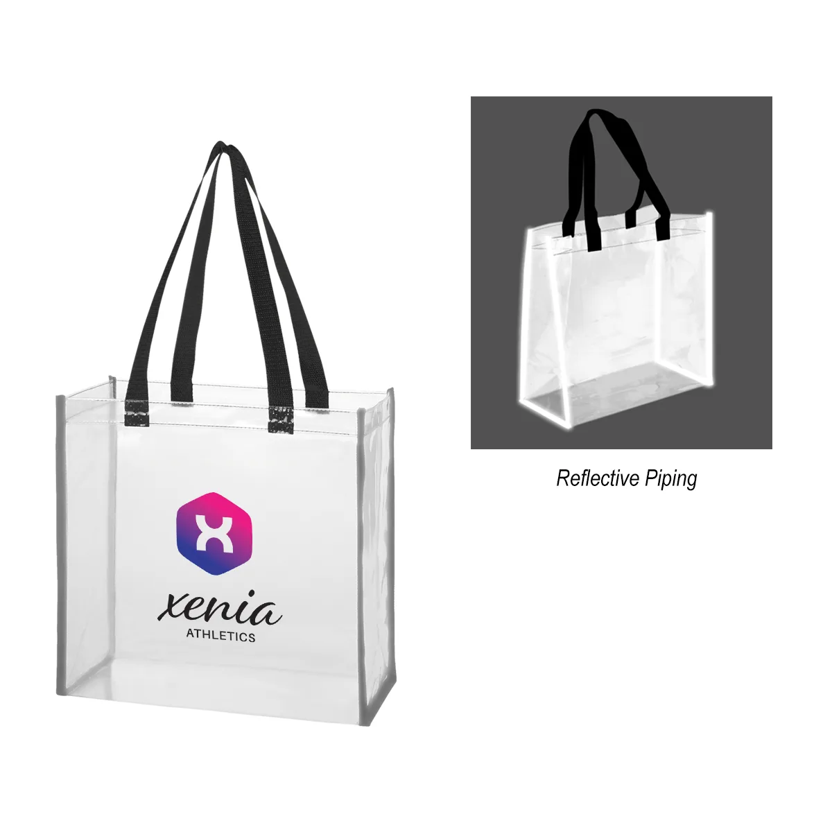 Reflective Shopper Clear Eva Reflective Tote Bag view 2