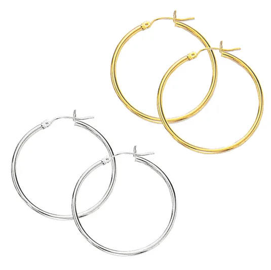 Jilco Inc Gold Hoop Earrings - 30mm