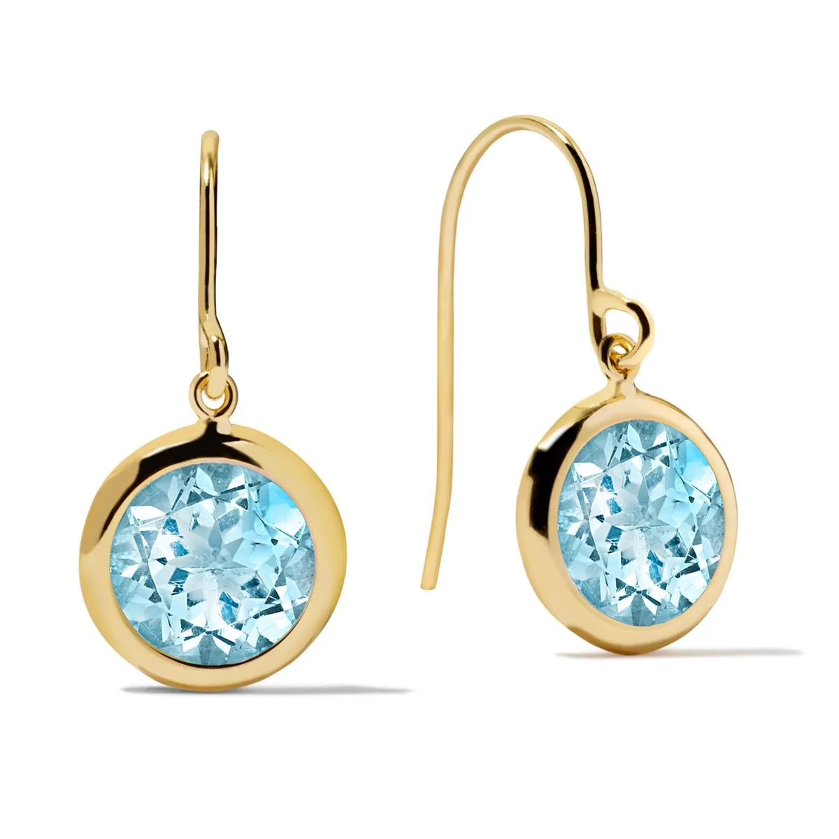 Jilco Inc Round Blue Topaz Earrings