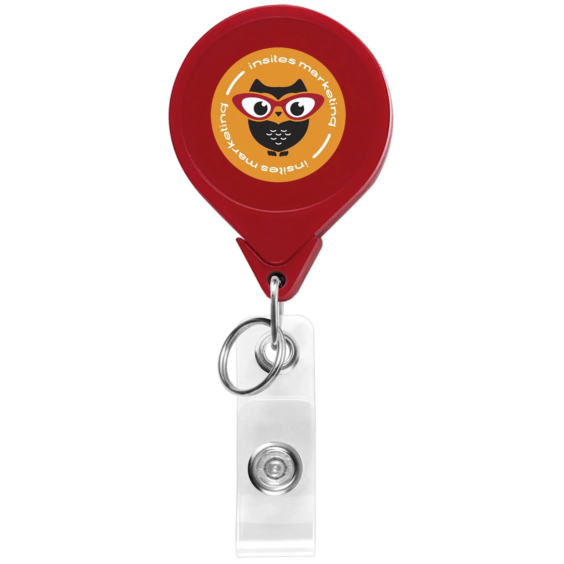 Round Dual Back Retractable Badge Reel view 7