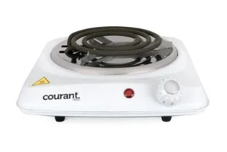 Courant 1000 Watts Electric Single Burner - White