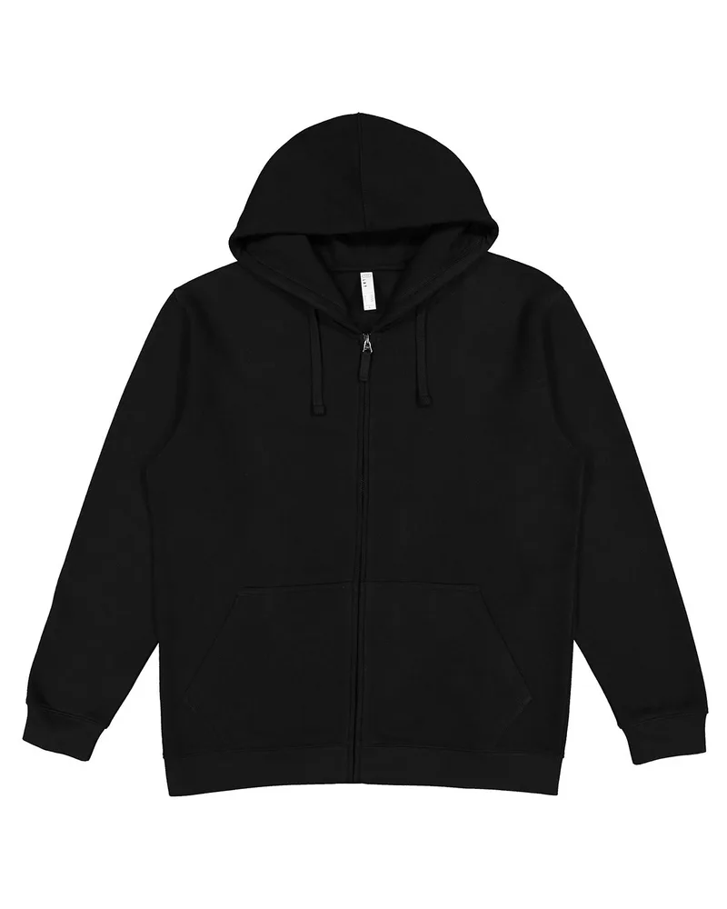 LAT® Unisex Full-Zip Fleece Hoodie Sweatshirt