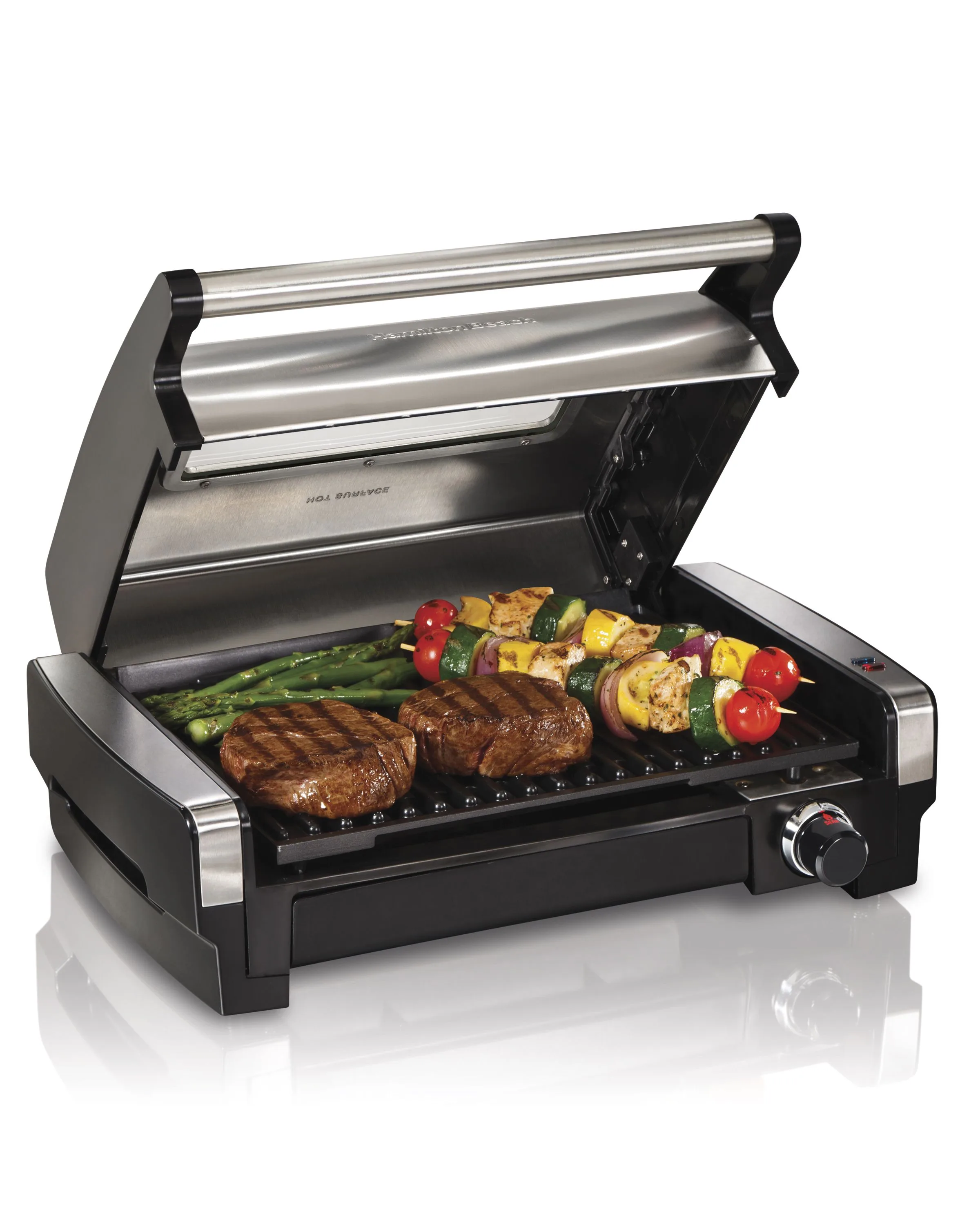 Hamilton Beach® Searing Grill w/Glass Window Lid