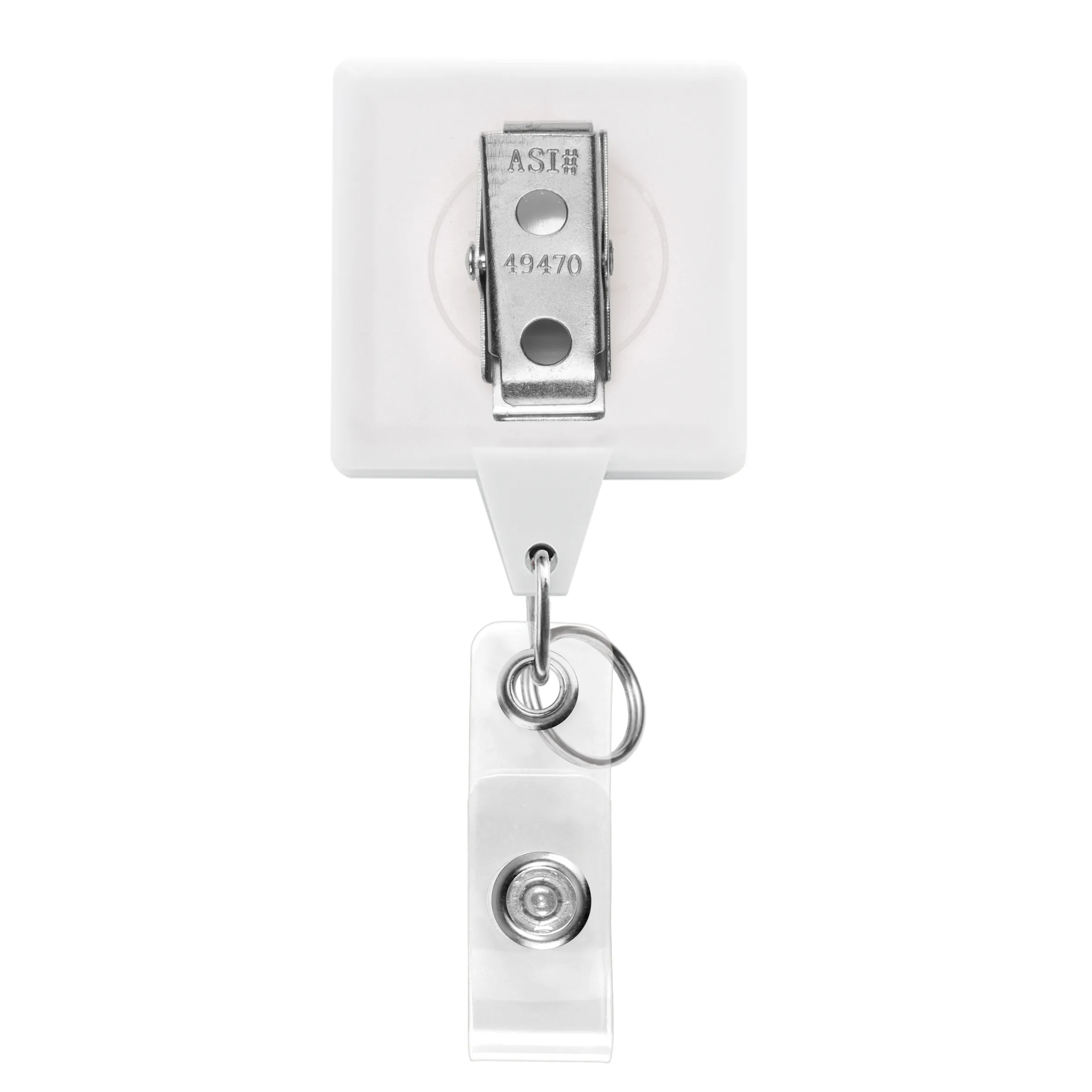 Square Dual Back Retractable Badge Reel view 3