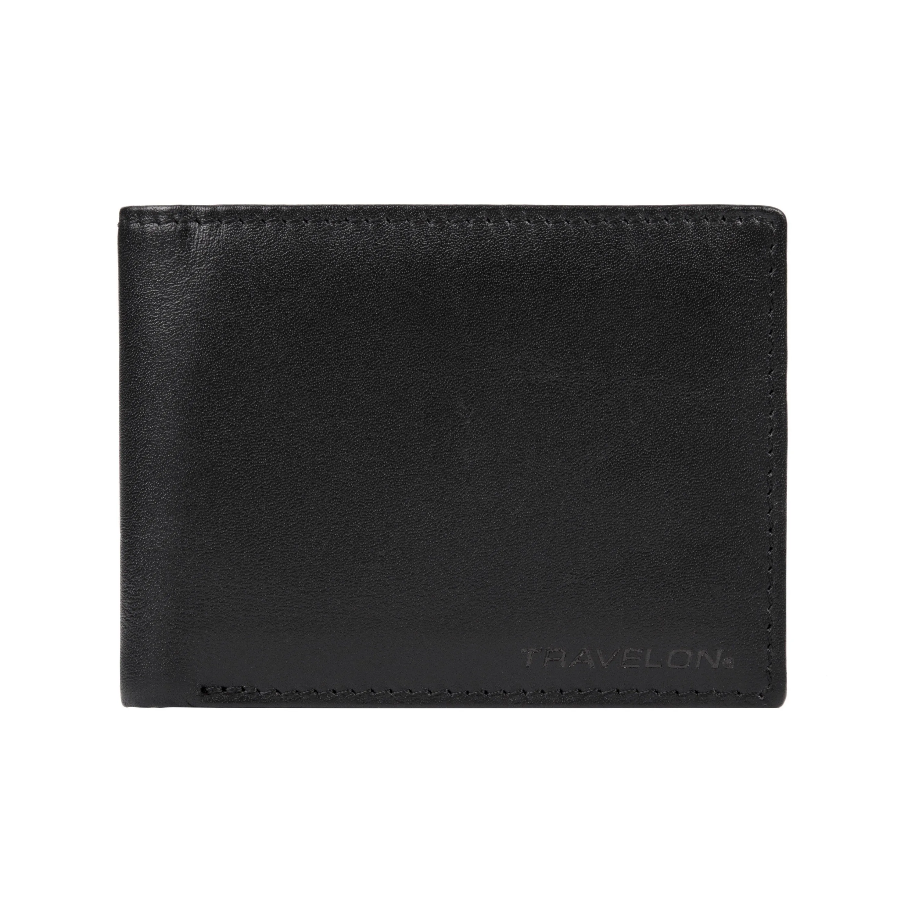 Travelon Rfid Blocking Leather Billfold Wallet Black