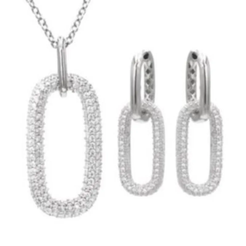 Antwerp Dangle Paperclip Earrings and Necklace Set