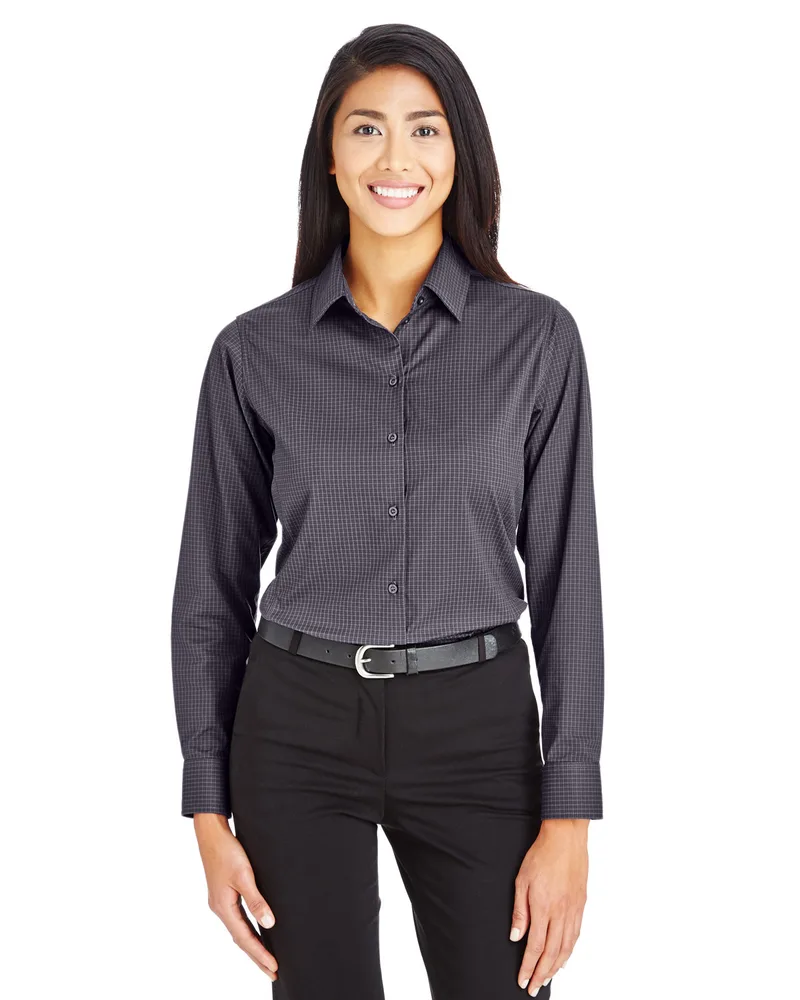 Devon and Jones® Women's CrownLux Performance® Tonal Mini Check Woven Dress Shirt