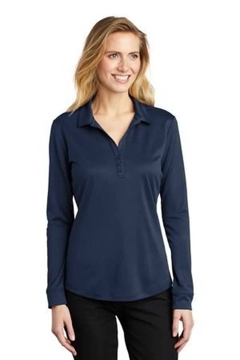 Port Authority ® Women's Silk Touch ™ Performance Long Sleeve Polo.
