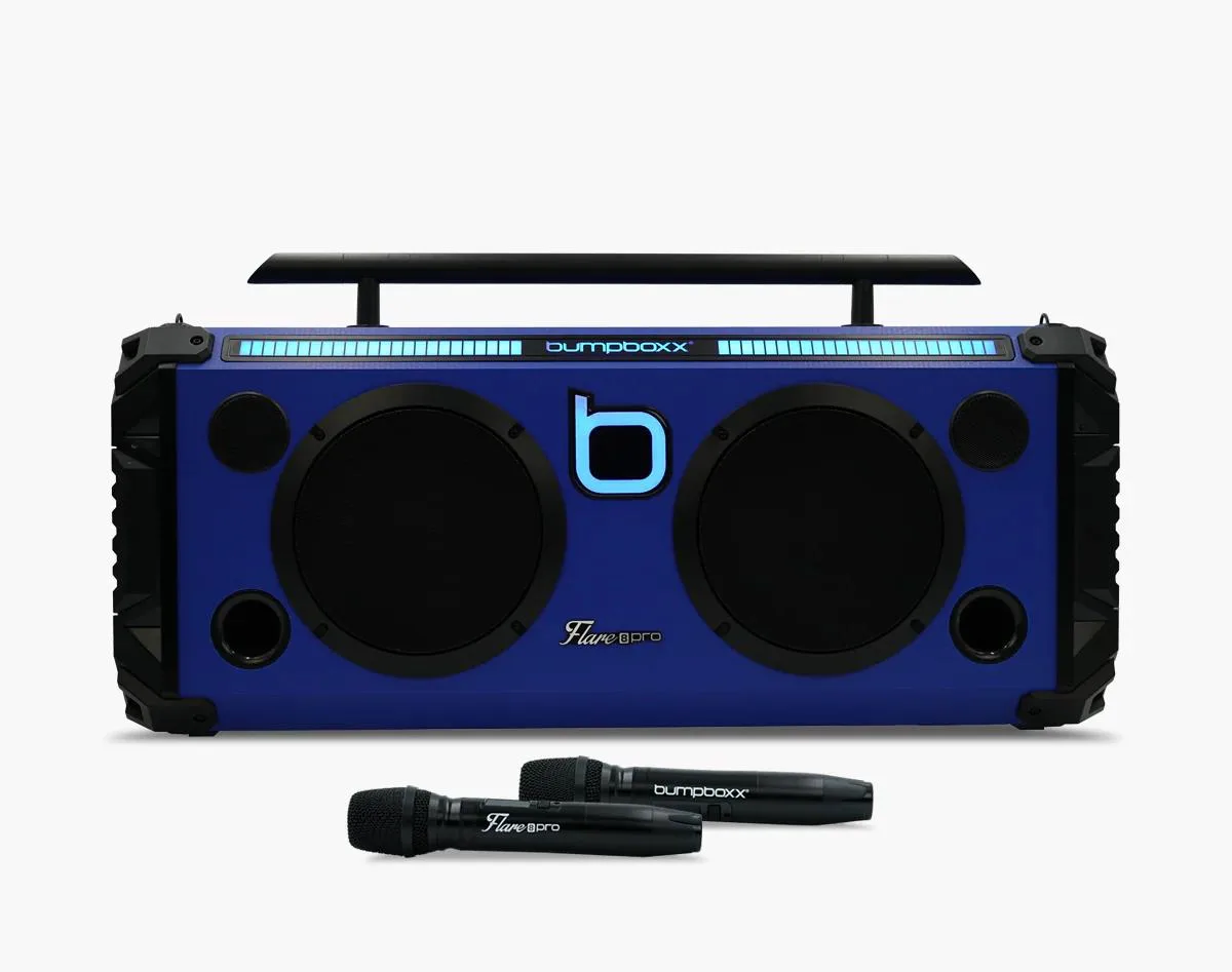 Bumpboxx Flare8 Pro Bluetooth Boombox Blue