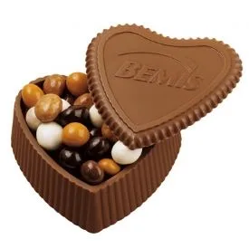 Custom Molded Chocolate Valentine Heart Box w/ Premium Confection