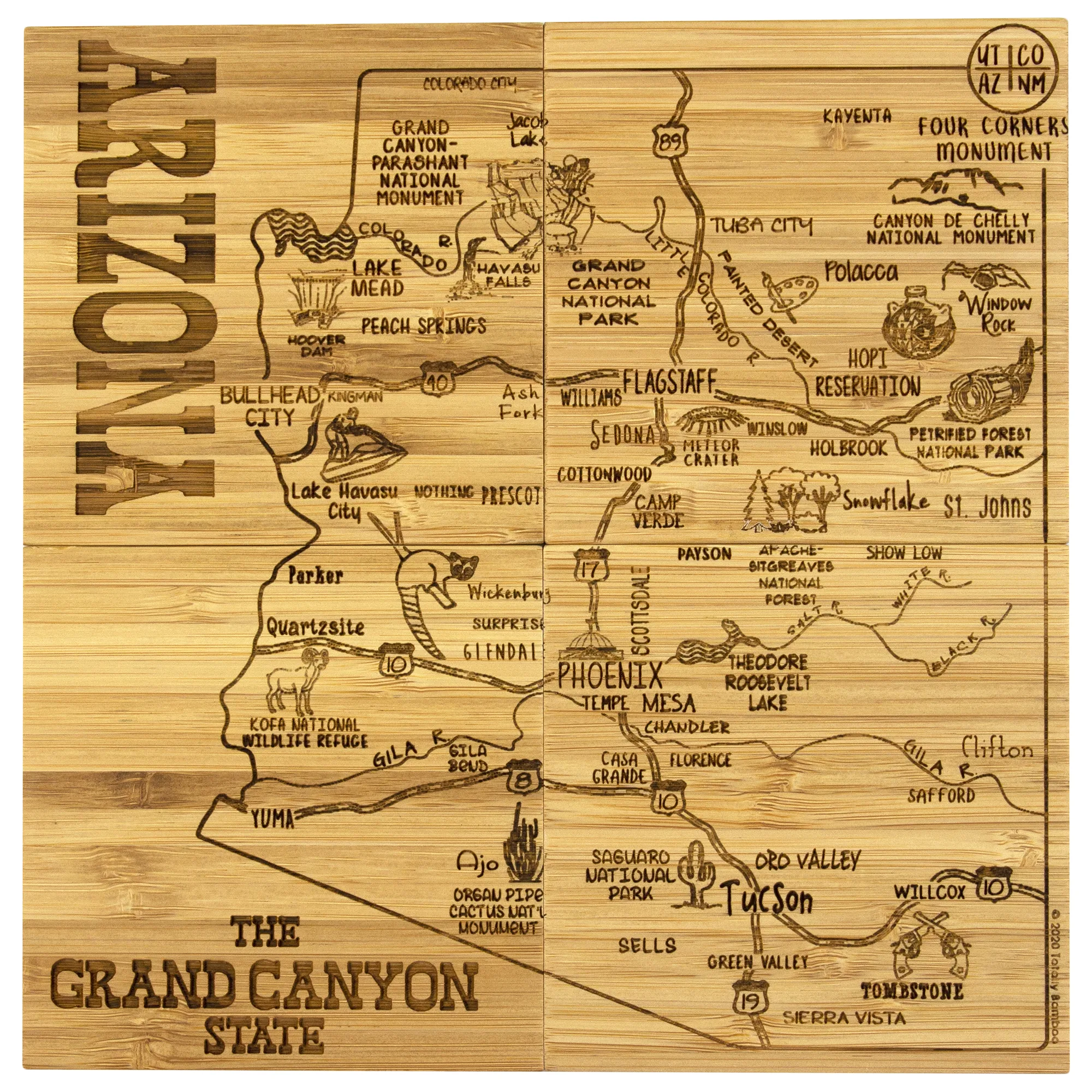 Arizona Puzzle Coaster Set view 2