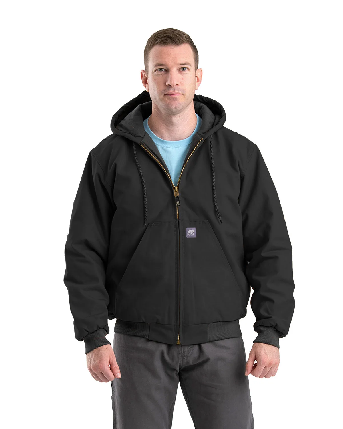 Berne Apparel Men's Tall Highland Washed Cotton Duck Hooded Jacket
