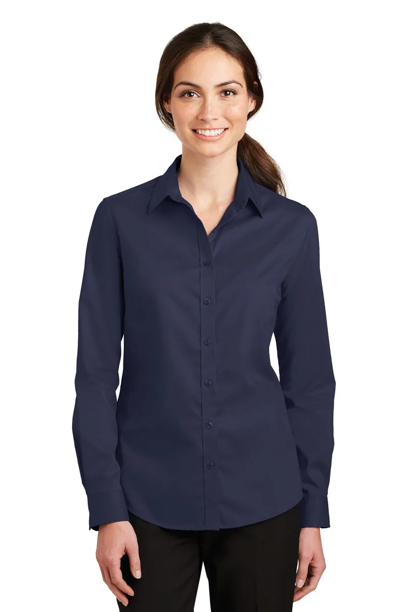 Port Authority® Women's SuperPro™ Twill Shirt. view 4