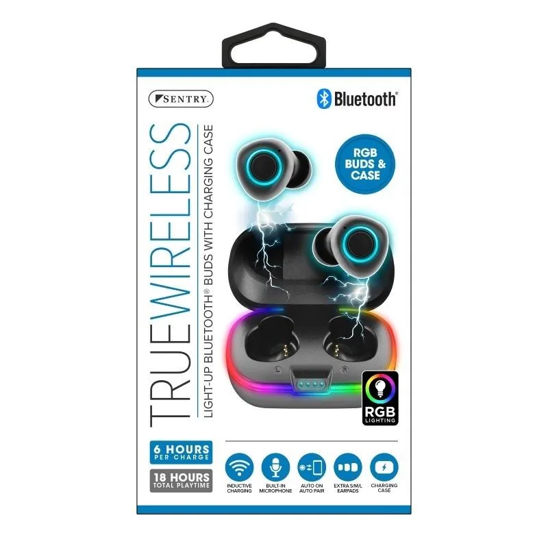 Sentry True Wireless Light Up Dots w/Charging Case