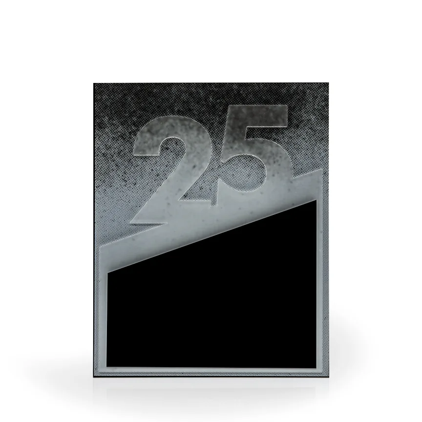 25 Year Flow Acrylic Award Plaque view 2