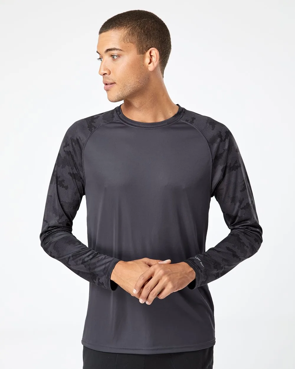 Paragon® Unisex Cayman Performance Camouflage Colorblocked Long Sleeve T-Shirt view 2
