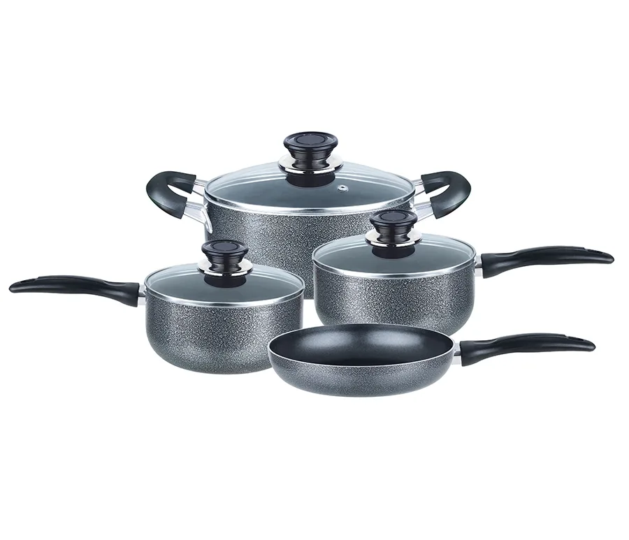 7 Piece Gray Cookware Set