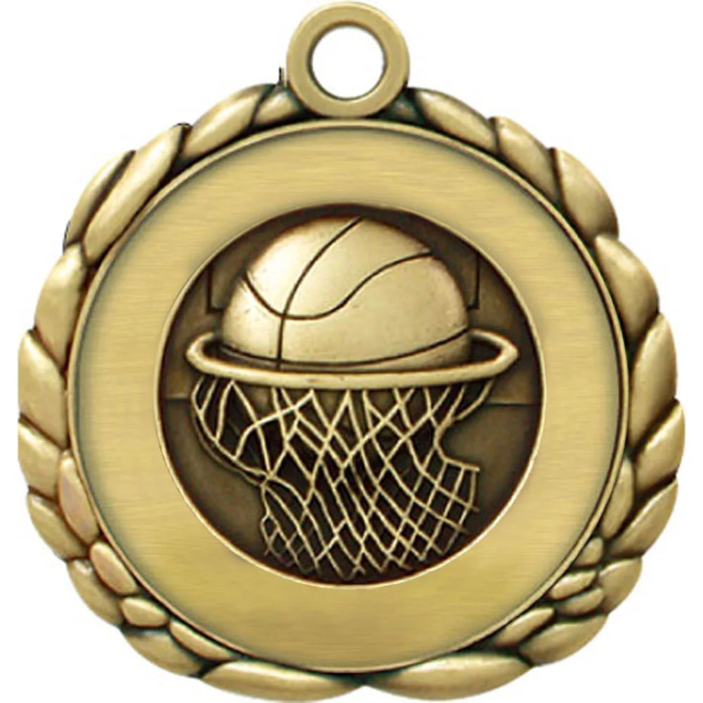 Vibraprint® Basketball Quali-Craft Medallion (2-1/2") view 2