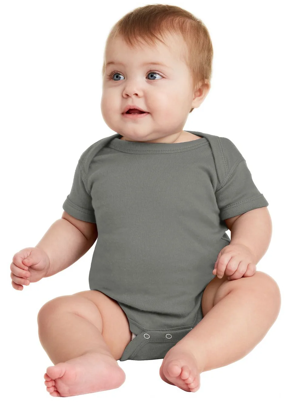 Rabbit Skins™ Infant Short Sleeve Baby Rib Bodysuit. view 2
