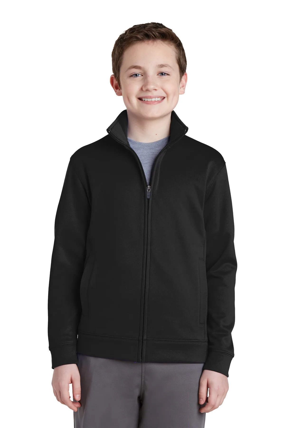 Sport-Tek® Youth Sport-Wick® Fleece Full-Zip Jacket.