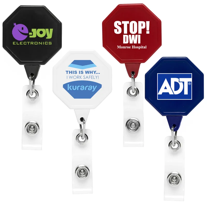 Jumbo Octagon Retractable Badge Reel