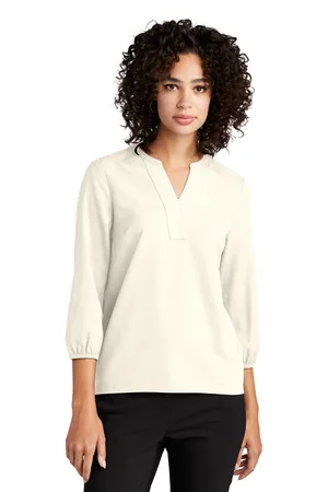 Mercer+Mettle® Women's Stretch Crepe 3/4-Sleeve Blouse view 4
