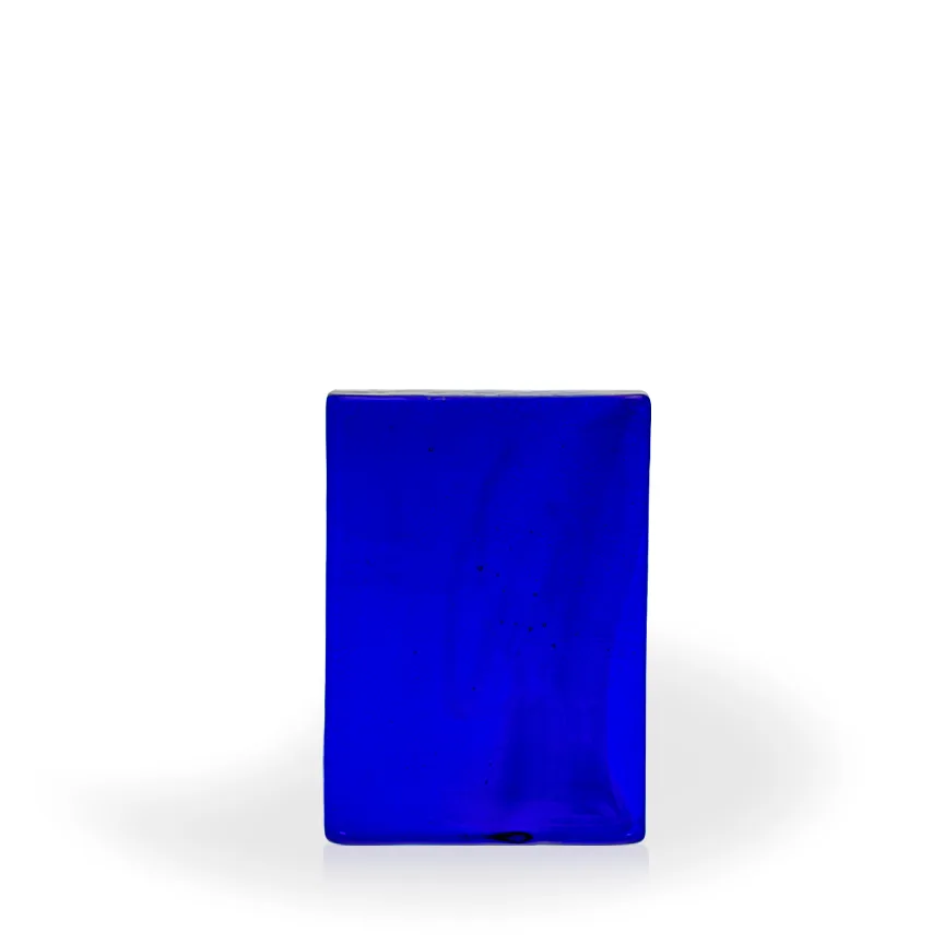 Sargossa Cobalt Vertical Wedge Recycled Glass Award, 6" view 2