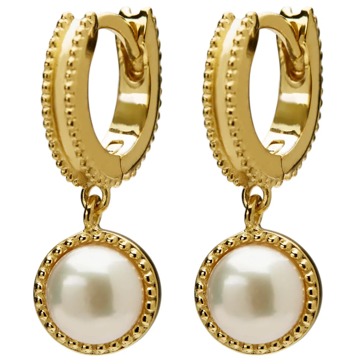 Jilco Inc Pearl Huggie Earrings