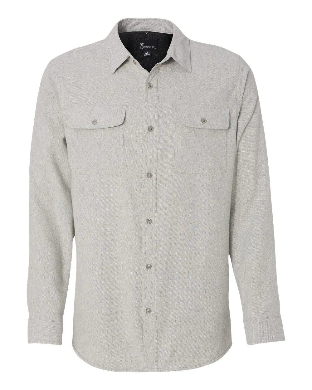 Burnside® Long Sleeve Solid Flannel Shirt view 6