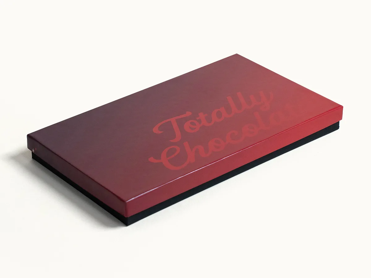 9"x 5" Custom Decorated Chocolate Shape with Classic Custom Packaging view 2