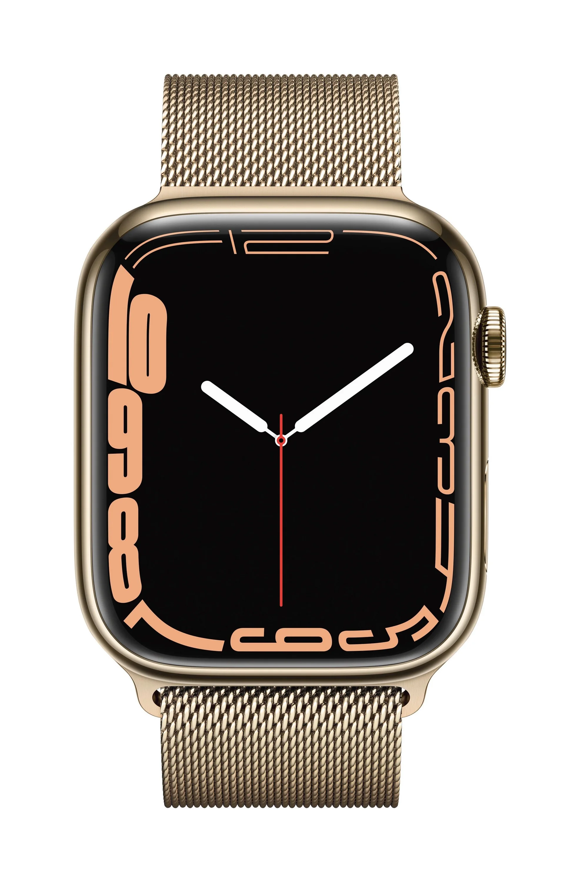 Apple S7 Watch 45Mm +Cell Gold Ss Case W/ Gold Milanese Loop