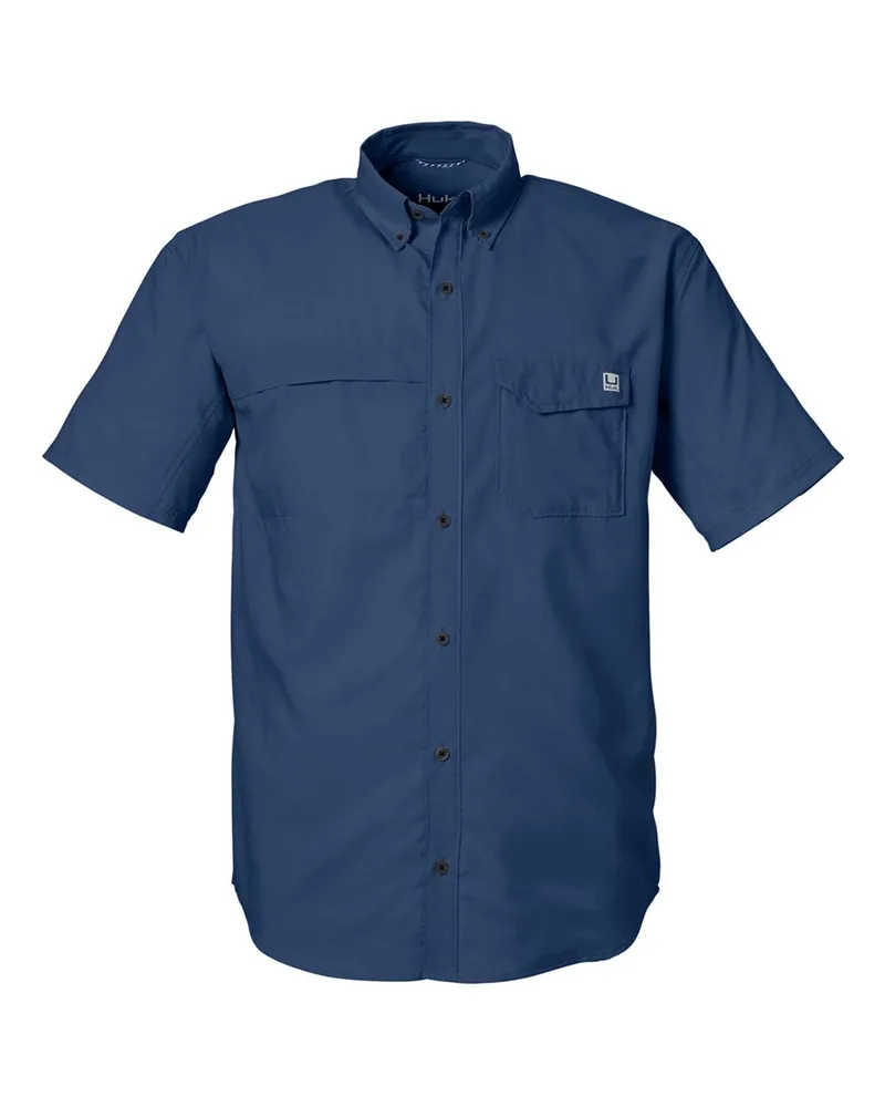 HUK® Men's Tide Point Short Sleeve Shirt view 7