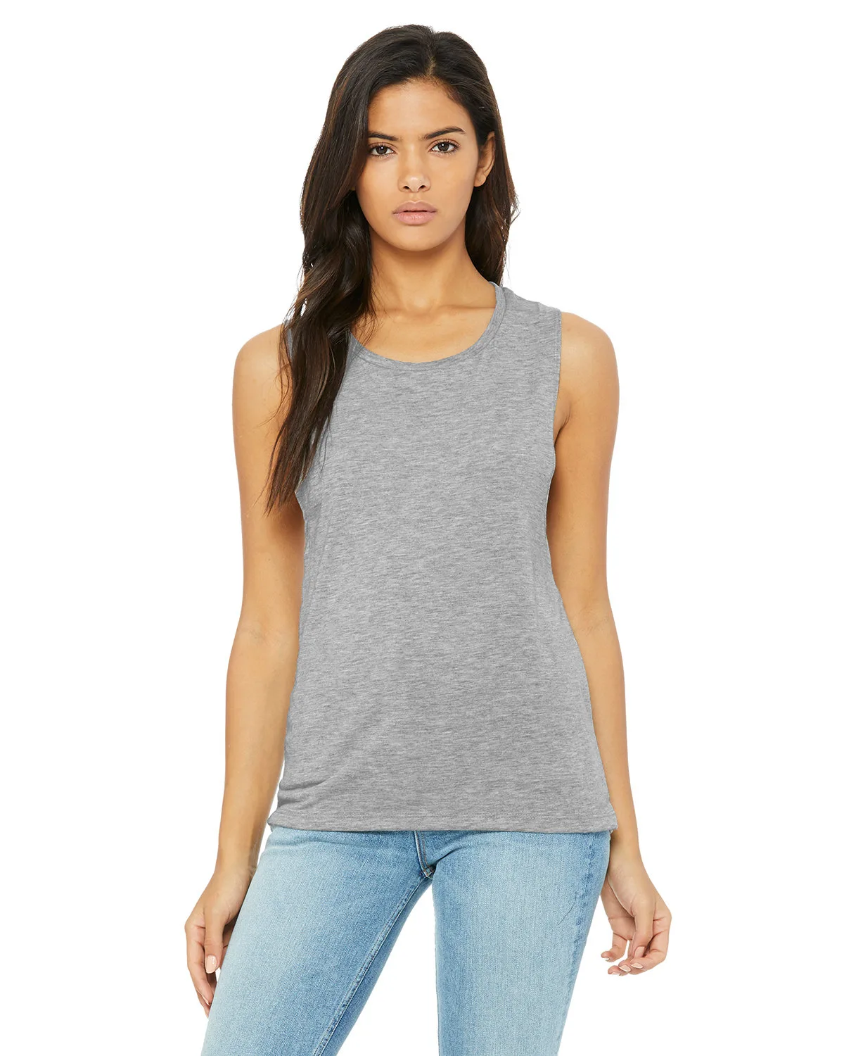 BELLA+CANVAS Ladies' Flowy Scoop Muscle Tank view 2