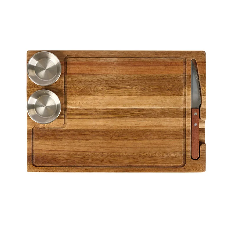Arthur 4-Piece Acacia Wood Steak Board view 2
