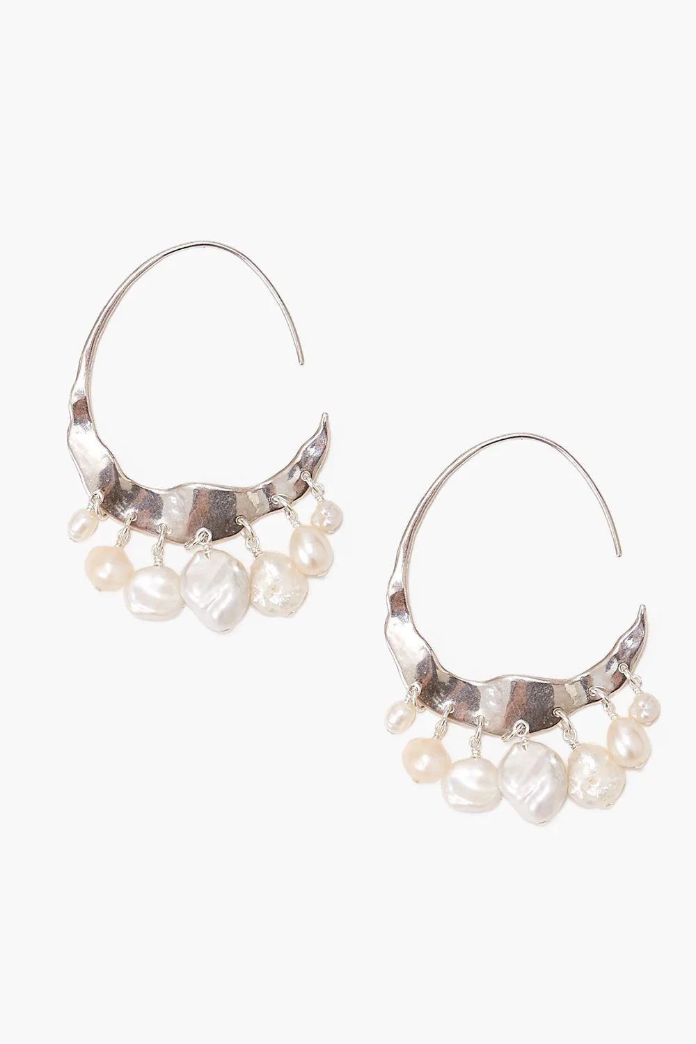 Chan Luu Sterling Silver And Pearl Earrings