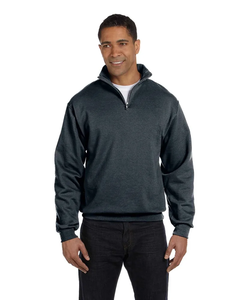Jerzees Adult NuBlend® Quarter-Zip Cadet Collar Sweatshirt view 3