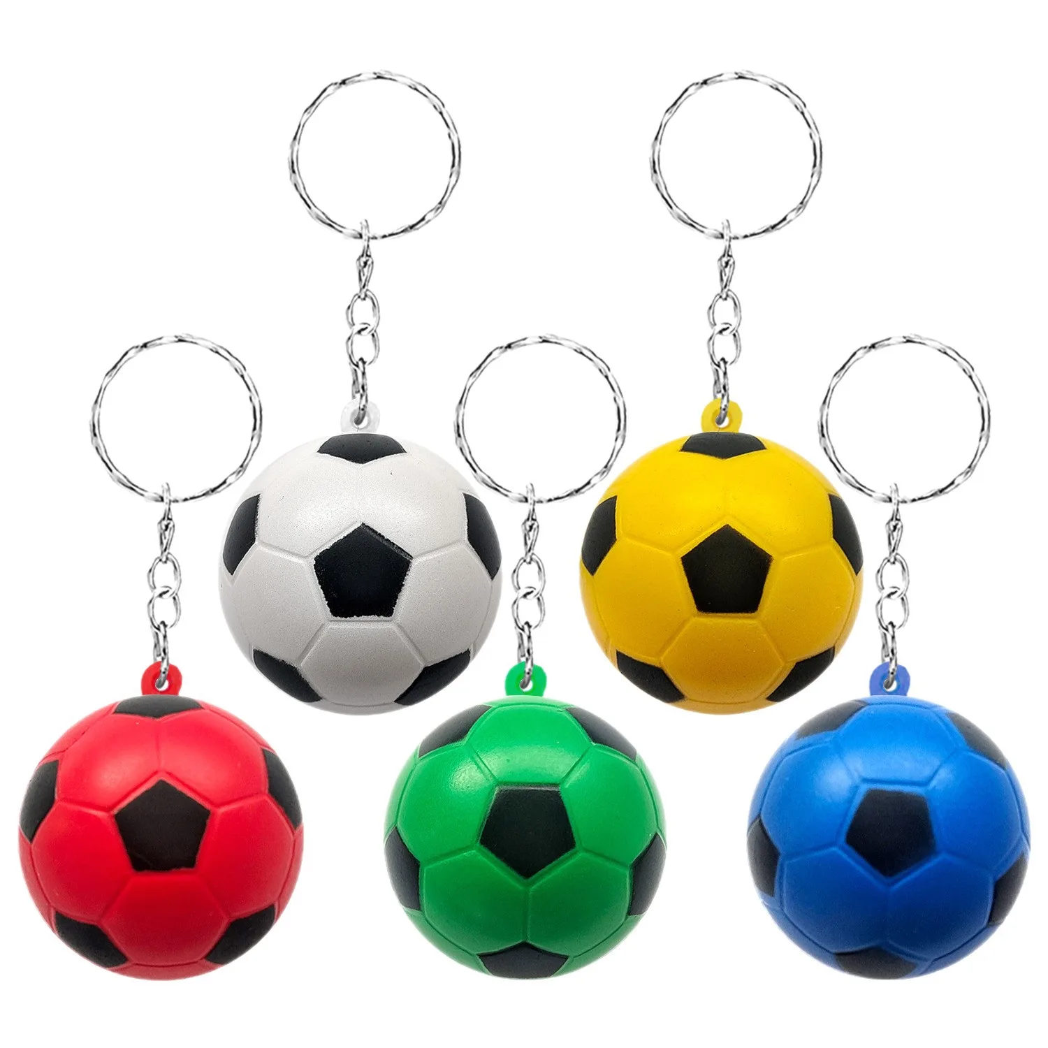 Mini Soccer Ball Stress Reliever on Keychain view 4